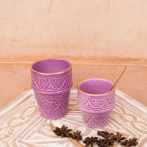 Medium Beldi Cup Lilac Gold Print